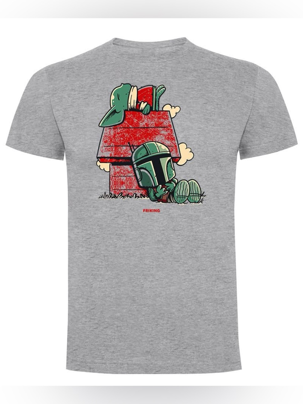 Star Wars - Boba Fett Cartoon Graphic Tee with Red Doghouse